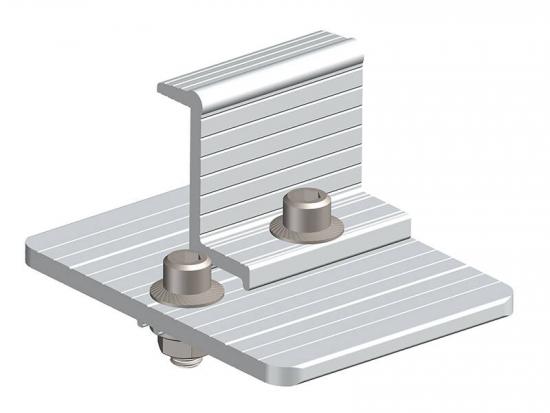 Solar panel rail bracket clamps for ground mounted array
