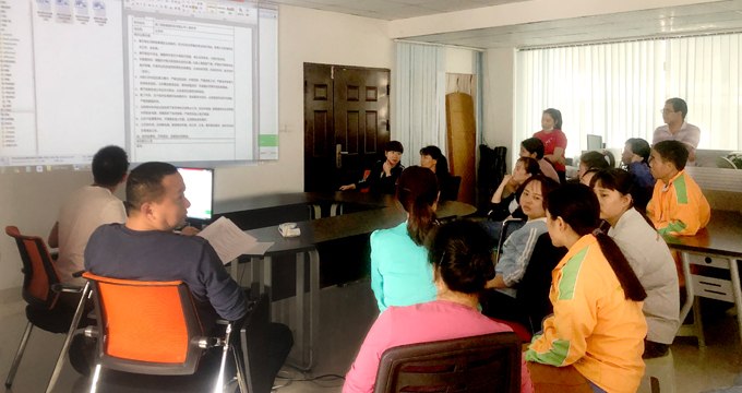 A regular safety learning training meeting held on Mar. 29th