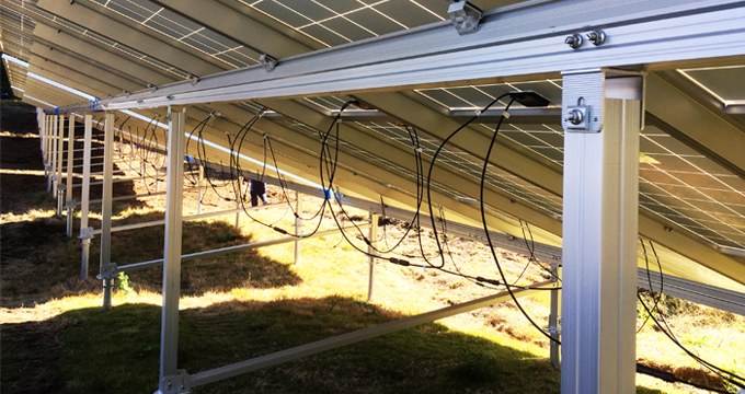 ArtSign solar ground mounting system installed in Japan mountain area