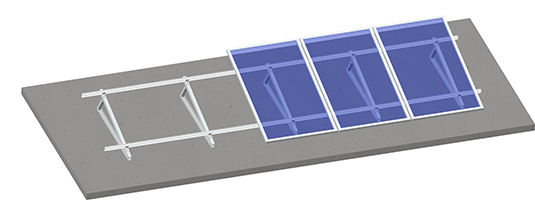 Solar mounts for flat roofs