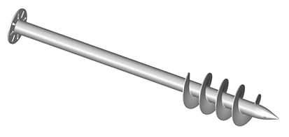 Solar Ground Screw, Continous Spiral blades, Flange Type AS-GSRS