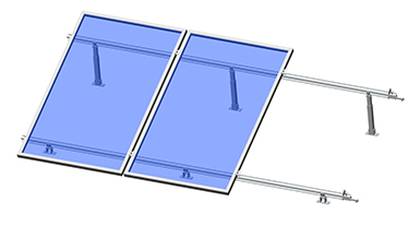 solar flat roof mounting system