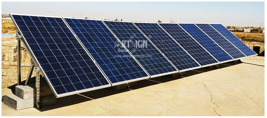 ZAM steel solar panel kits ballast mount flat roof