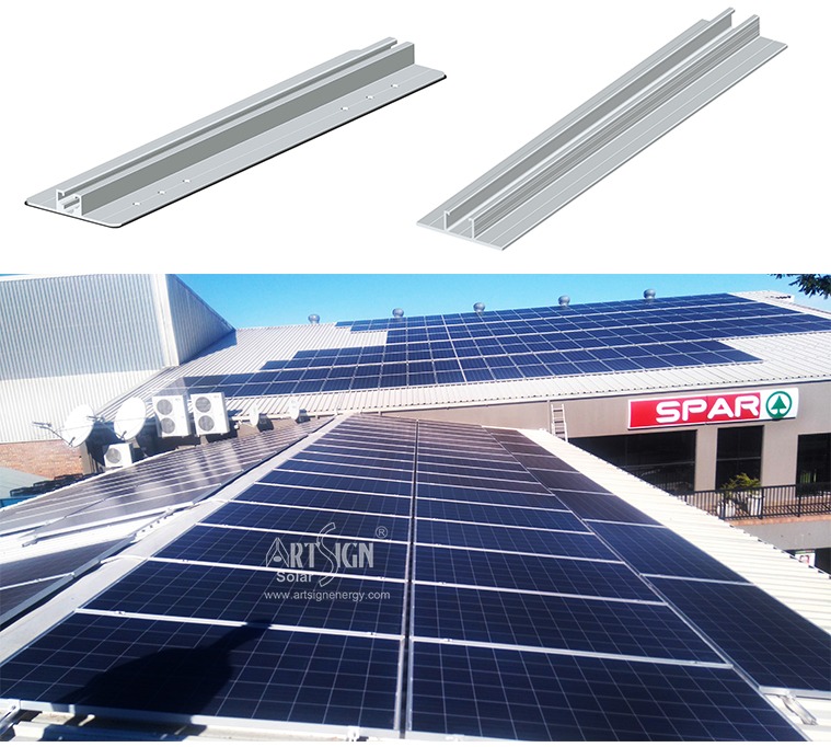 Metal roof solar racking solar mini rail mounting system Manufacturers