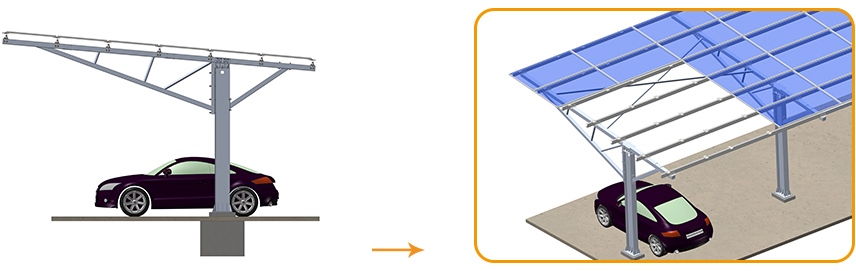 solar panel carport structure