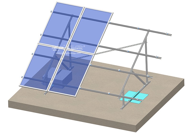 ZAM steel solar panel kits ballast mount flat roof