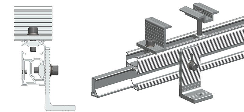 steel rail for solar ground mounting structures