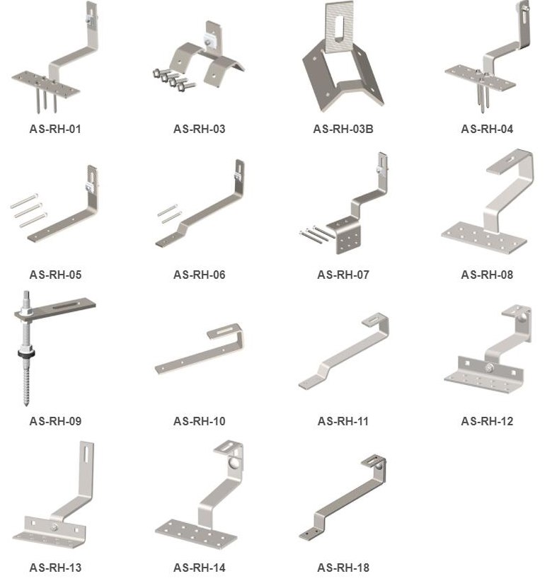 solar tile roof mounting structure hook