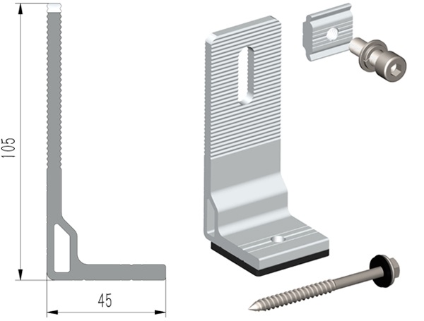 Solar panel roof mounting kits structure hook 