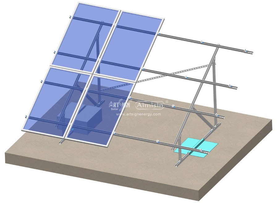 aluminum solar flat roof mounting system