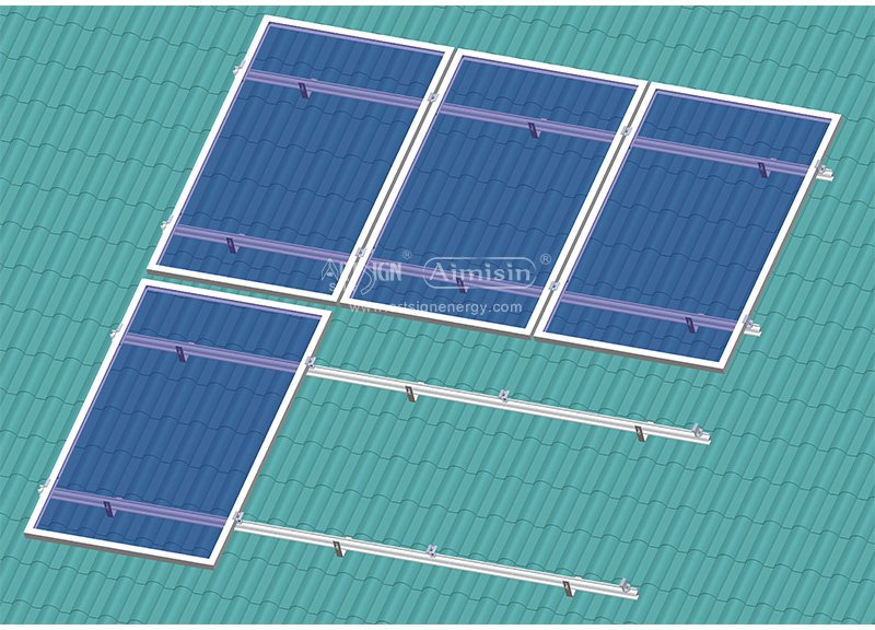 Tile roof solar mounting structures