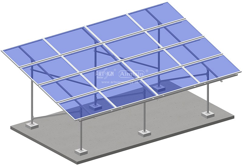 steel ground solar panel mounting structures for pv