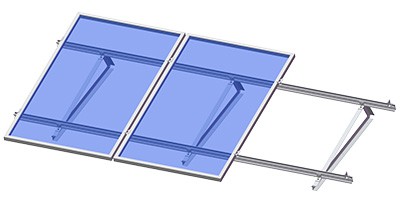 Solar panel flat roof mounting system