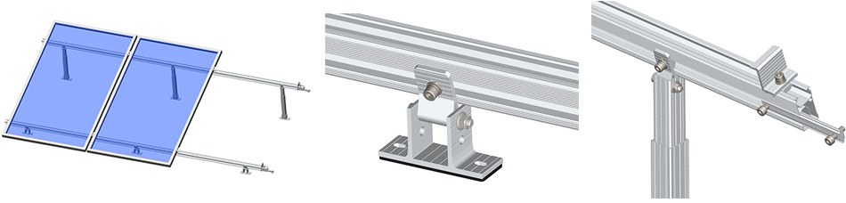 Solar panel flat roof mounting system