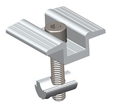 Aluminum solar pv panel mounting mid clamps for G rail