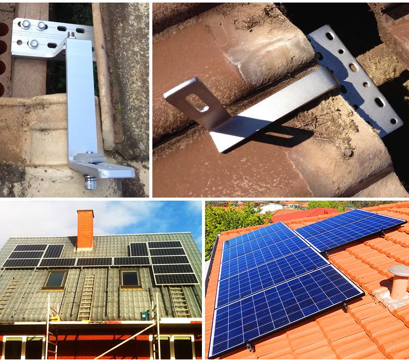 solar tile roof hooks