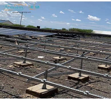 Steel solar ground mounting system