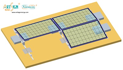 Ballasting solar panels on flat roofs