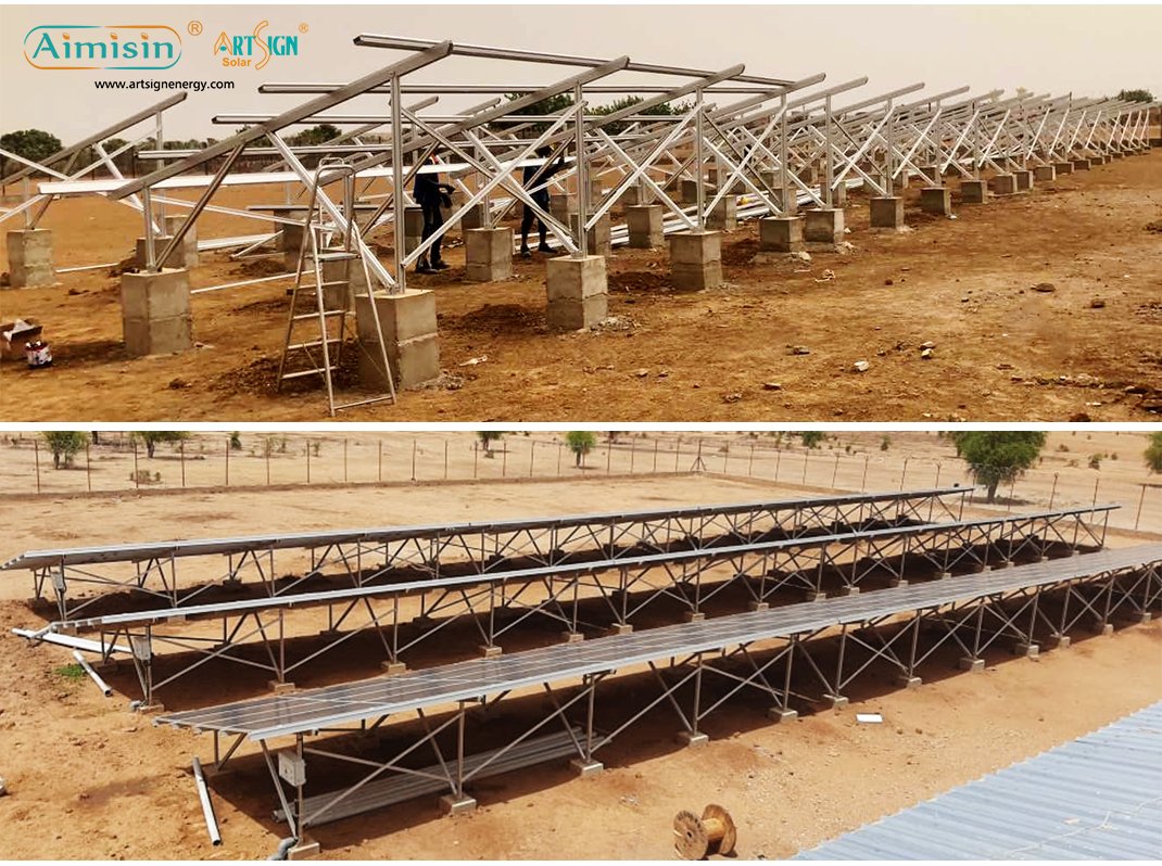 aluminum ground mounted solar structure