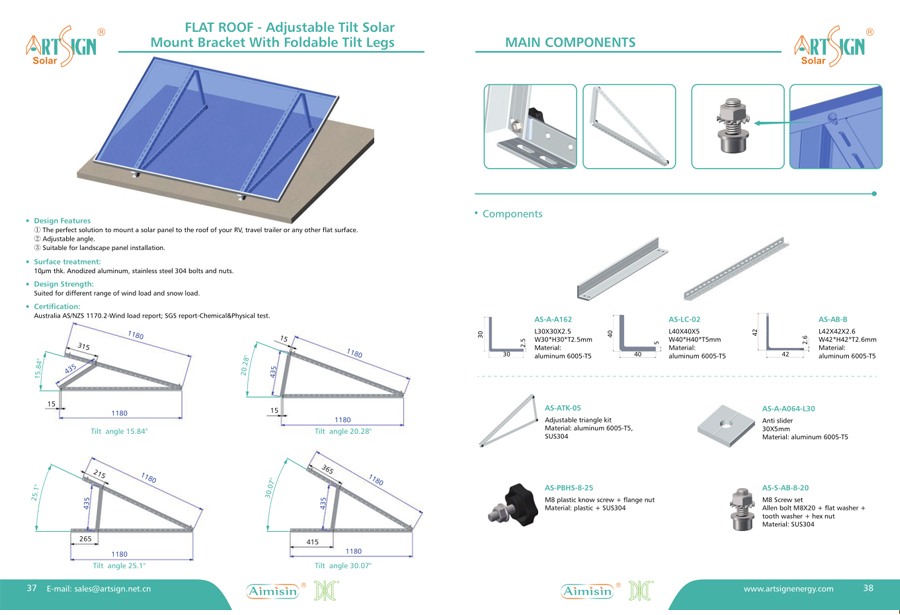  Flat roof racking system