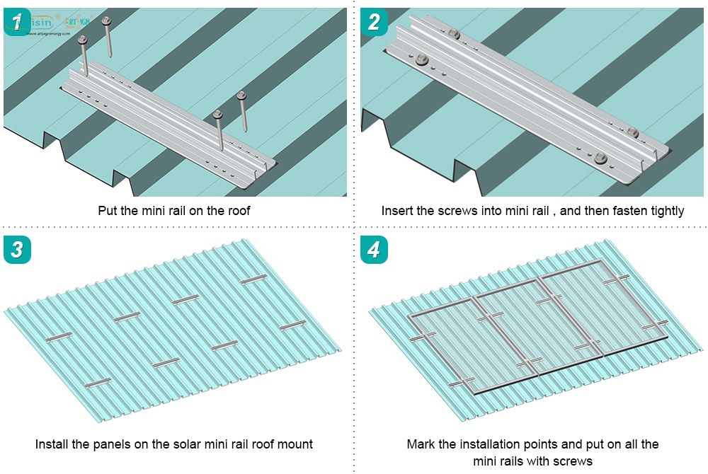 ART SIGN rail less solar mounting AS-DR-07