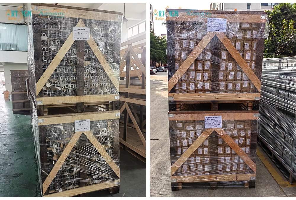 ART SIGN solar aluminum rail AS-GR-01 packages ART SIGN solar aluminum rail AS-GR-01 packages
