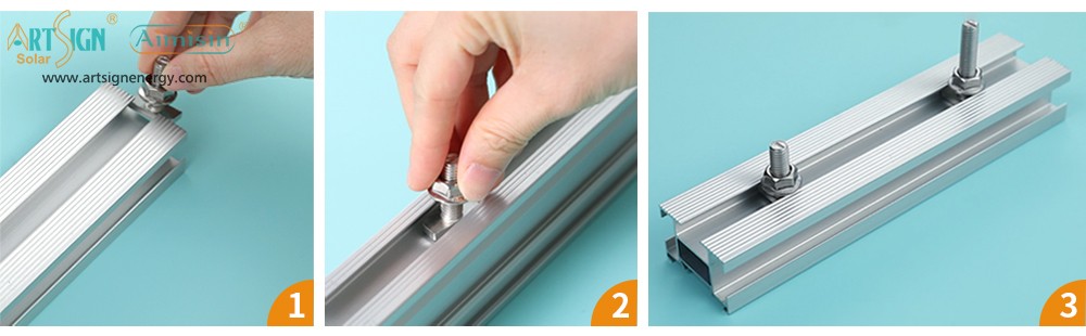 ART SIGN solar mount system rail T bolt