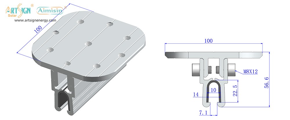 ART SIGN solar bracket AS-ARH-08C size ART SIGN solar bracket AS-ARH-08C size