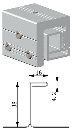 ART SIGN non-penetrating N-clip AS-N3-50