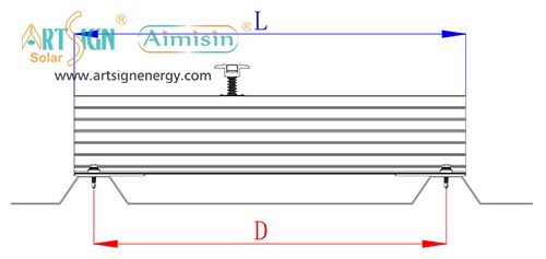ART SIGN solar mini rail AS-XR-07 size
