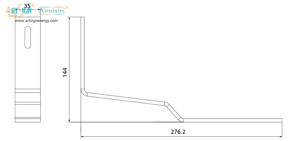 art sign tile roof solar brackets AS-RH-20