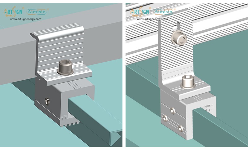 Metal roof clamps