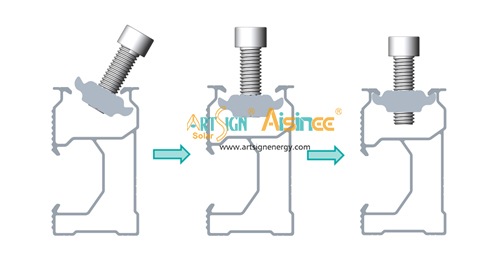 ART SIGN solar mount rail D-nut installation ART SIGN solar mount rail D-nut installation