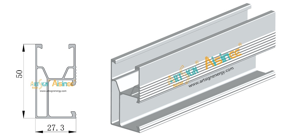 ART SIGN solar aluminium mount rails AS-XR-02 ART SIGN solar aluminium mount rails AS-XR-02