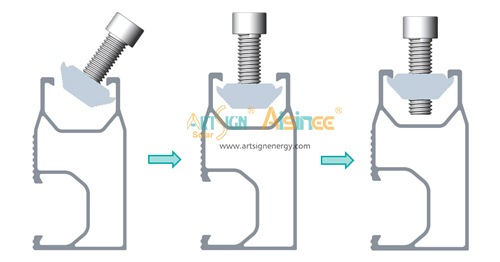 ART SIGN solar aluminium mount rails AS-XR-02 installation method ART SIGN solar aluminium mount rails AS-XR-02 installation method
