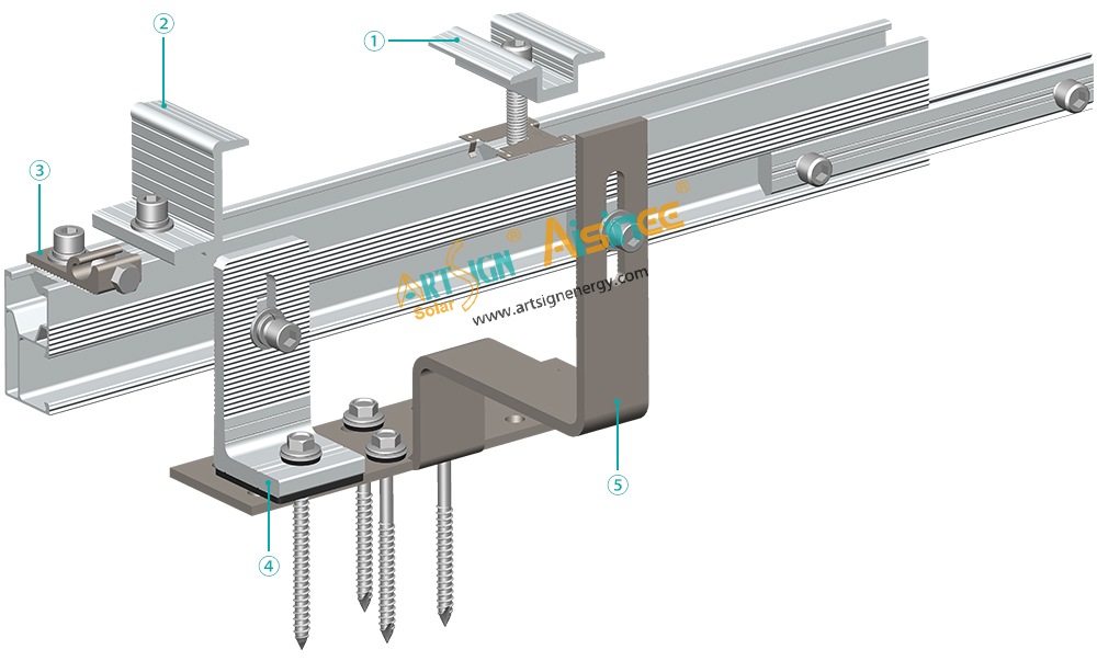 ART SIGN solar aluminium mount rails AS-XR-02 ART SIGN solar aluminium mount rails AS-XR-02