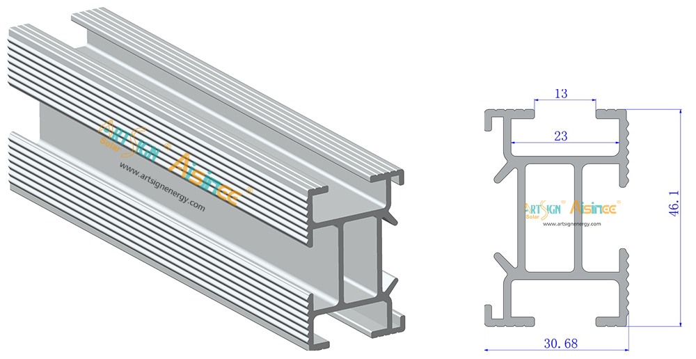 ART SIGN Solar panel mounting rail AS-R-09H