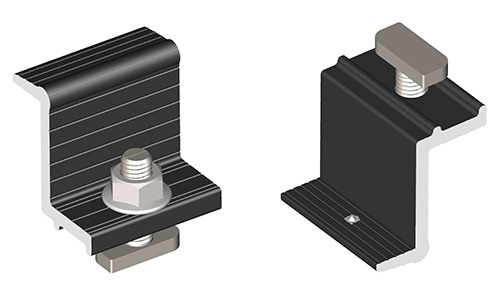 aluminum solar panel mounting end with T bolt aluminum solar panel mounting end with T bolt