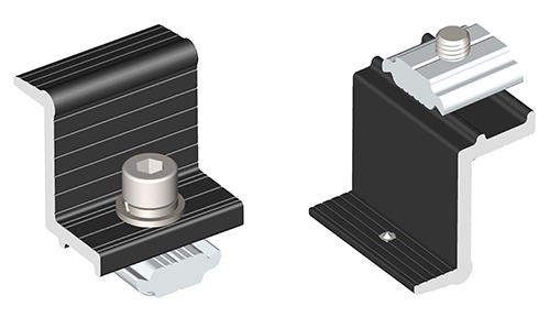 Solar PV mounting end clap with D nut Solar PV mounting end clap with D nut