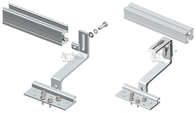 solar aluminum rails