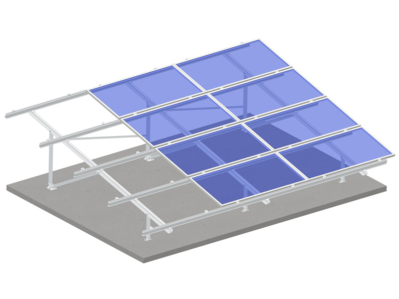 Aluminum solar ground mount- Single slot U beam 