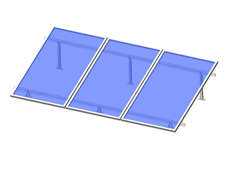Solar panel flat roof mounting system - adjustable tilt kit 