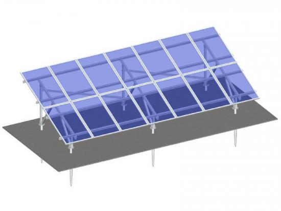 Aluminum solar panels ground mounting system