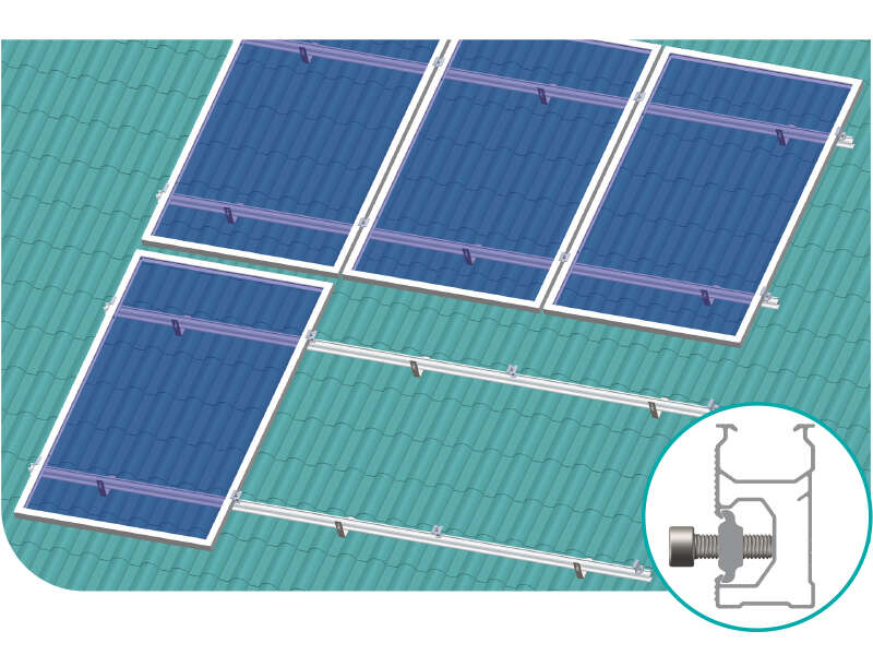 Solar panel roof mounts for tile 