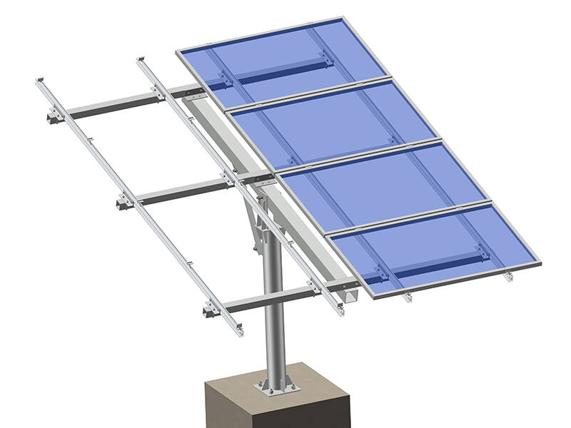Ground solar panel pole mount racking 