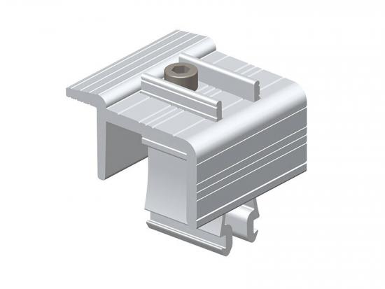 Adjustable end clamp solar panel mounting structure