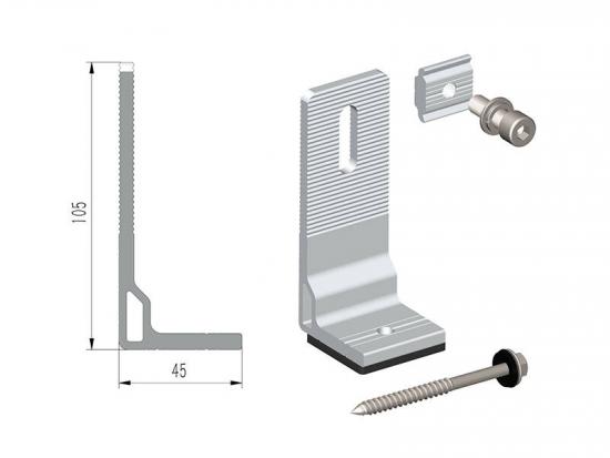 Solar panel roof mounting kits structure hook 105#