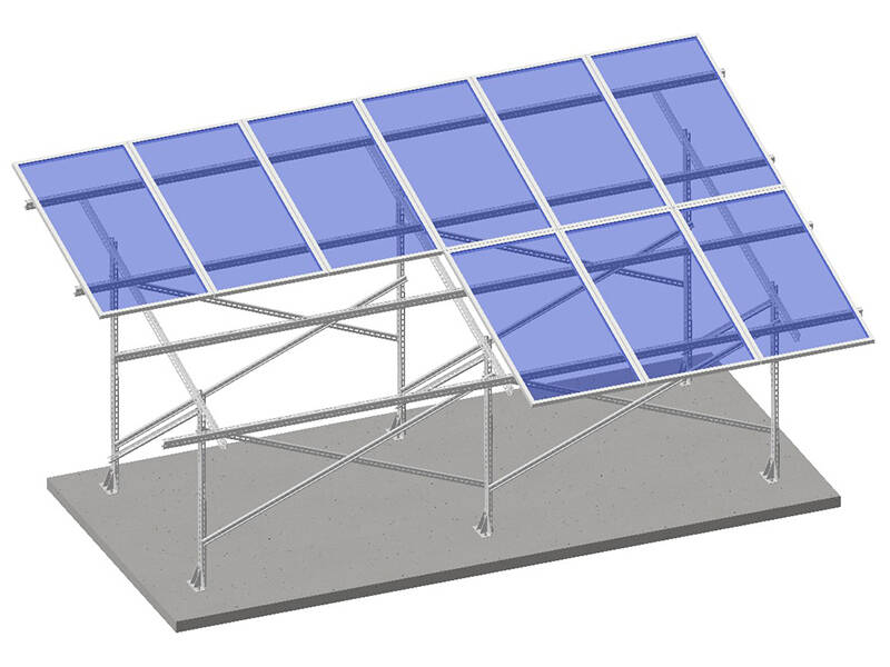 C type steel ground solar panel mounting structures for pv systems 