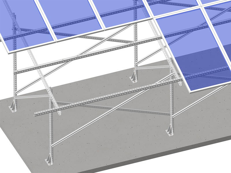 C type steel ground solar panel mounting structures for pv systems 