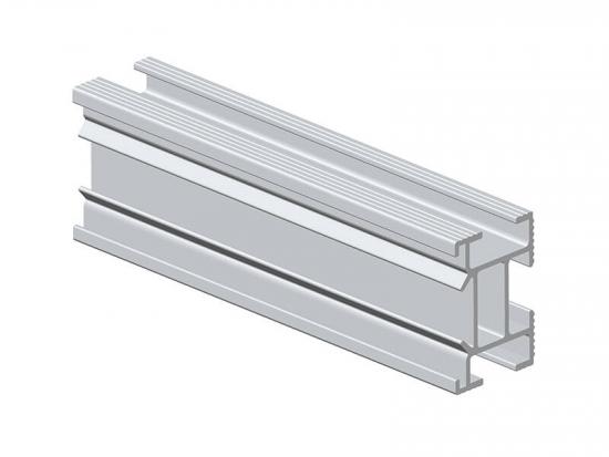 Solar panel mounting rail